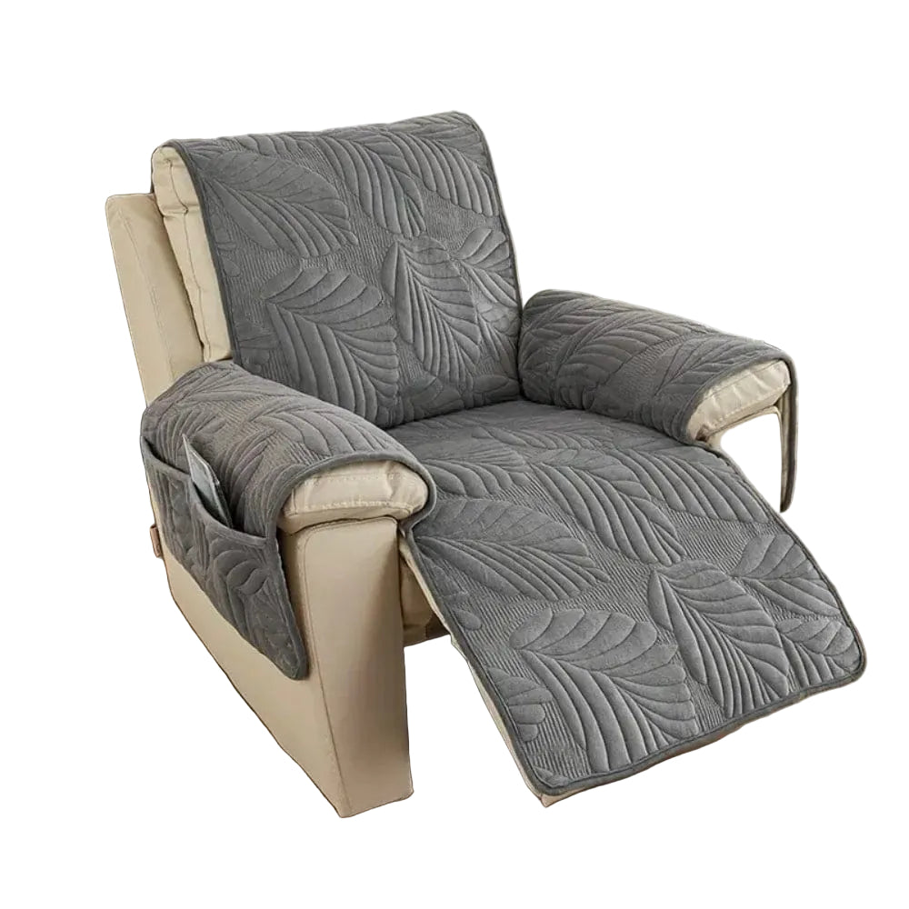 LeafHaven | Verdant Leaf Pattern Recliner Cover