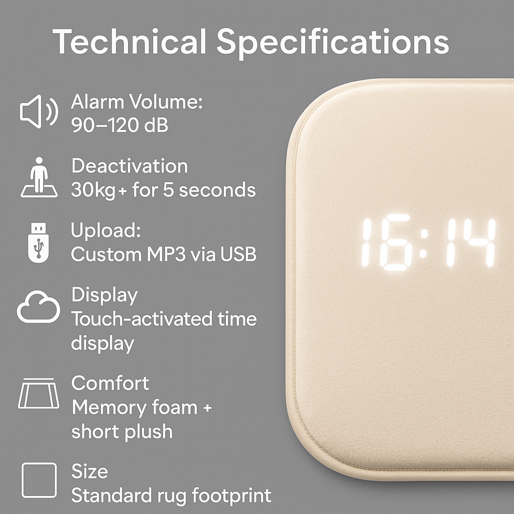 RiseStep Smart Rug Carpet Alarm Clock