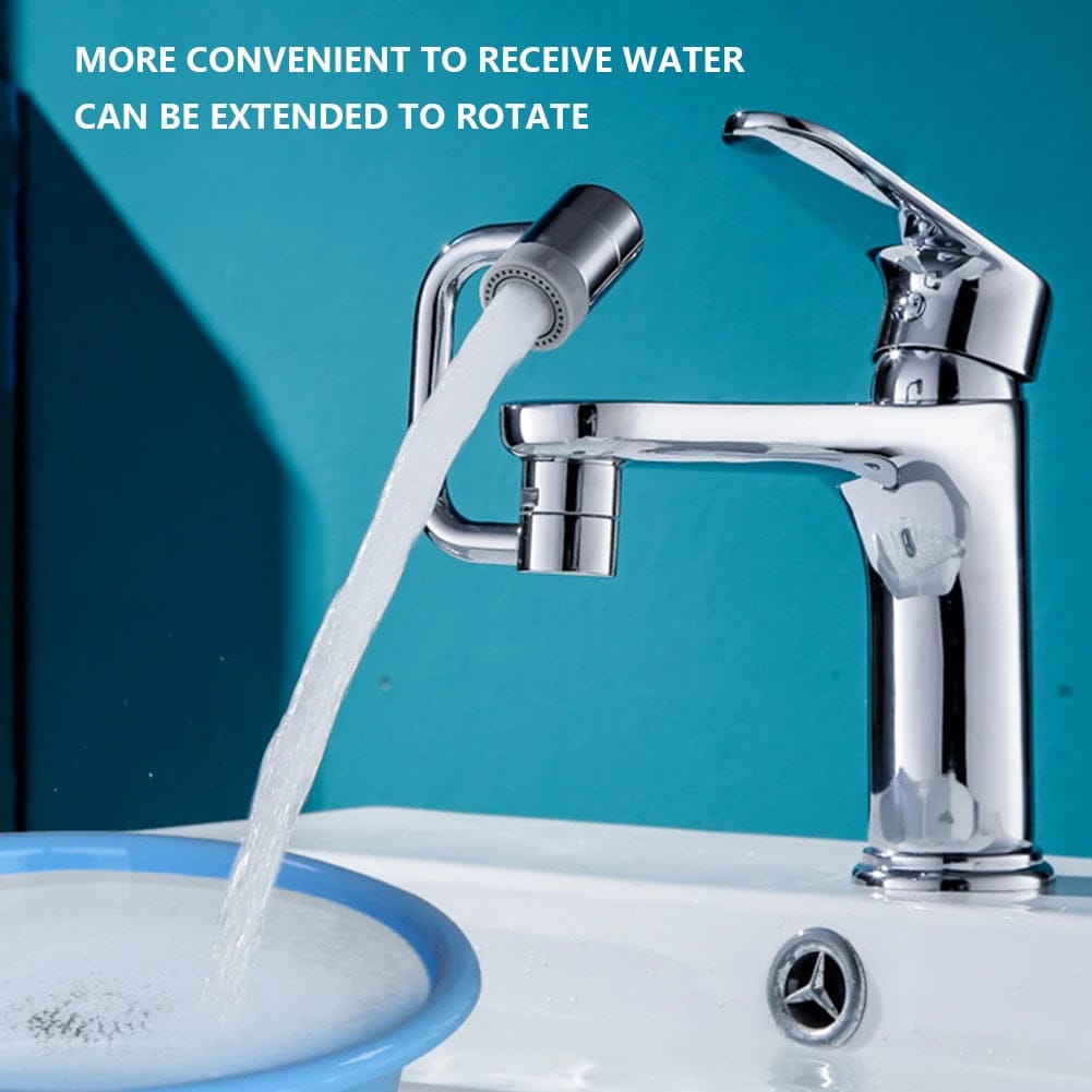 FlowSpin 1080° Rotating Universal Faucet Extender – Dual Spray Sink Attachment