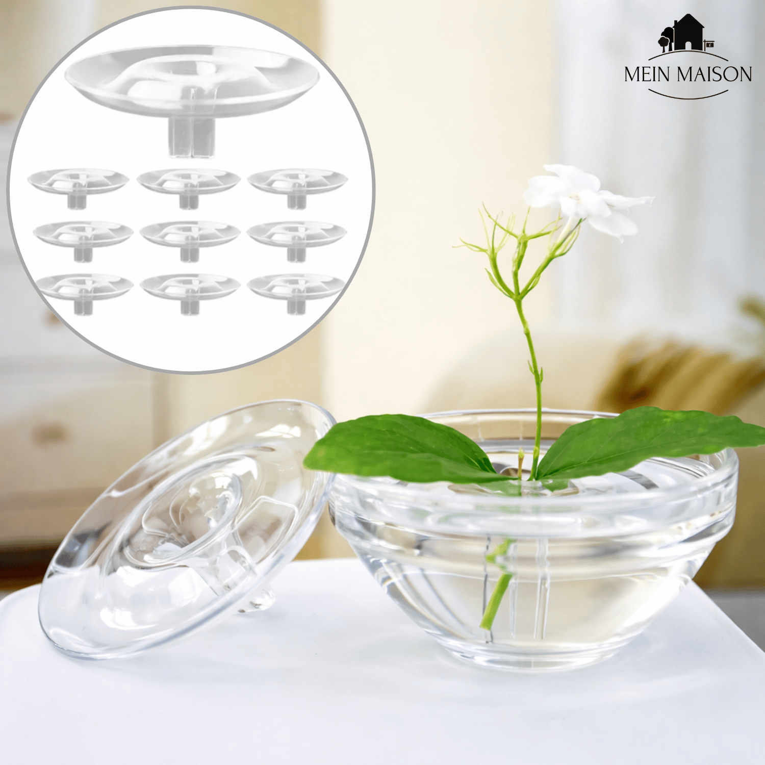 BloomRise | Floating Flower Holders – Keep Blooms Upright Instantly (10-Pack)