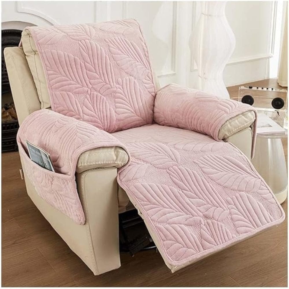 LeafHaven | Verdant Leaf Pattern Recliner Cover