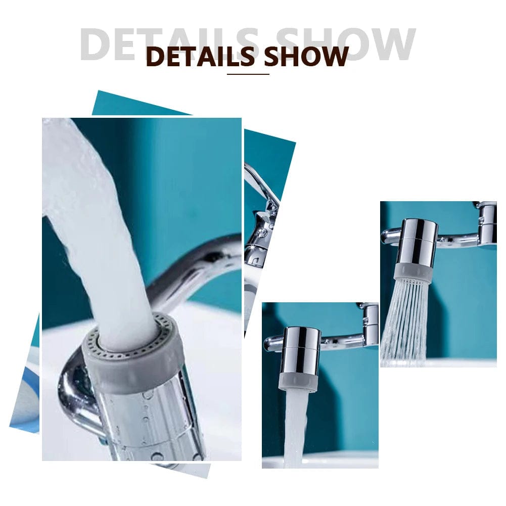FlowSpin 1080° Rotating Universal Faucet Extender – Dual Spray Sink Attachment
