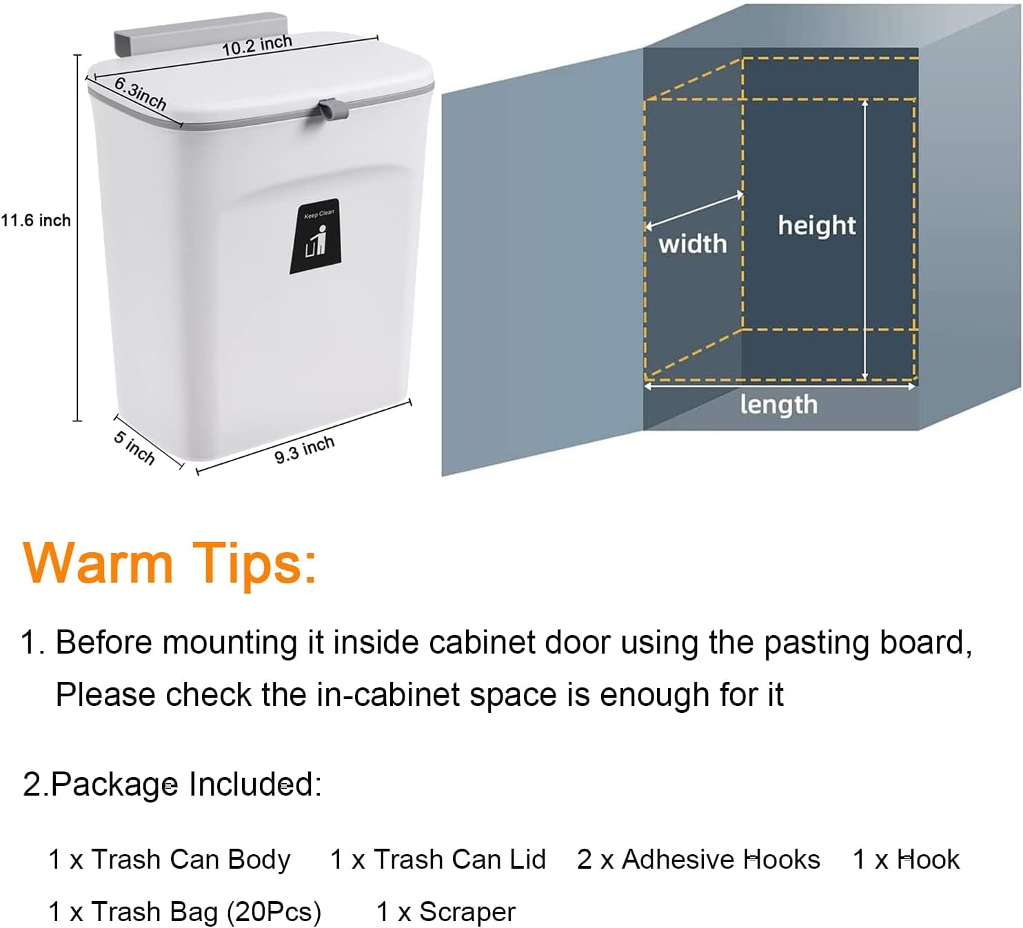 EcoVault | 2.4 Gallon Kitchen Compost Bin for Counter Top or Under Sink