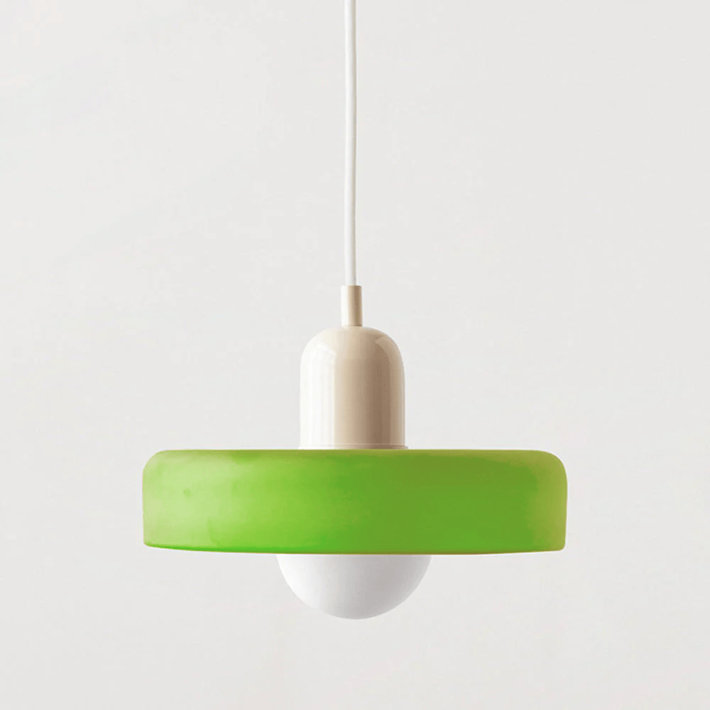 Bauhaus Pendelleuchte Aus Farbigem Glas