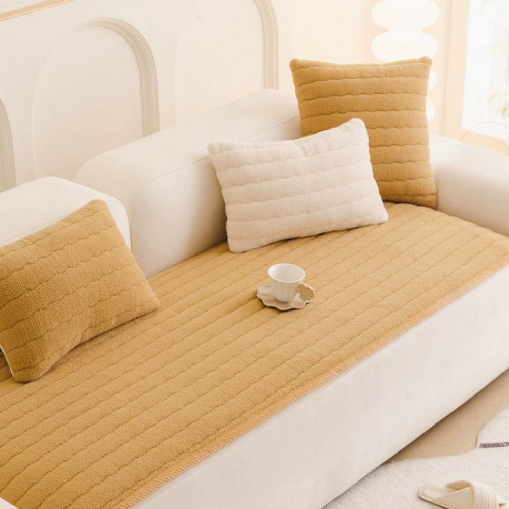 Plushora | Chic Thick Plush Sofa Cover