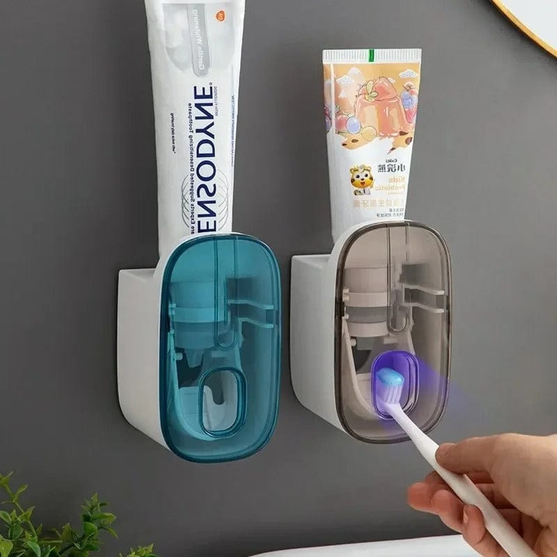EasySqueeze Automatic Toothpaste Dispenser & Toothbrush Holder
