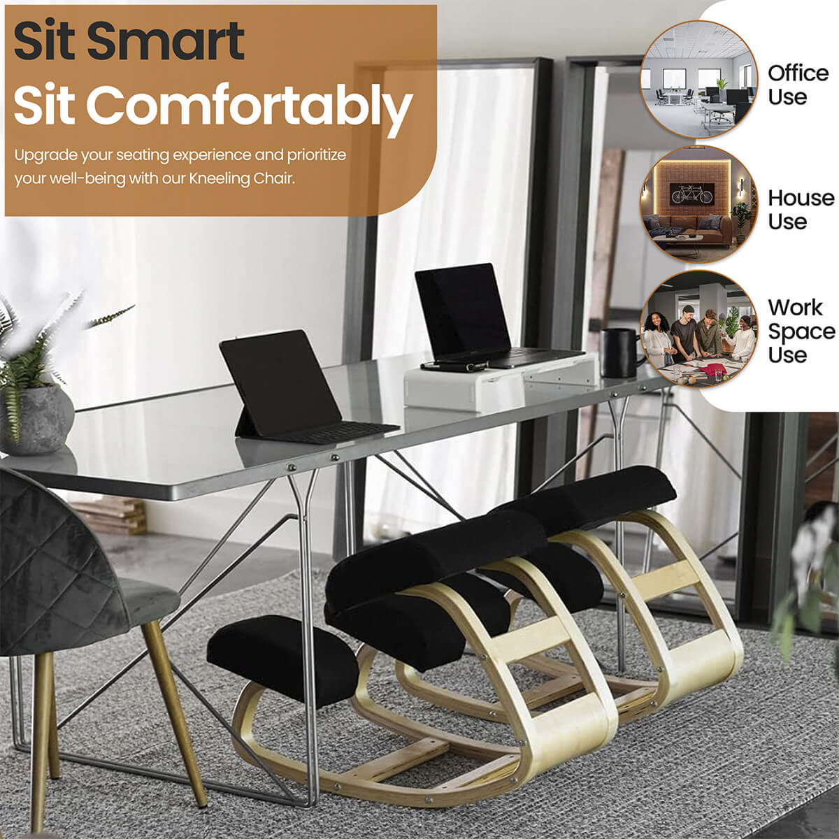 PostureEase Ergonomic Kneeling Chair