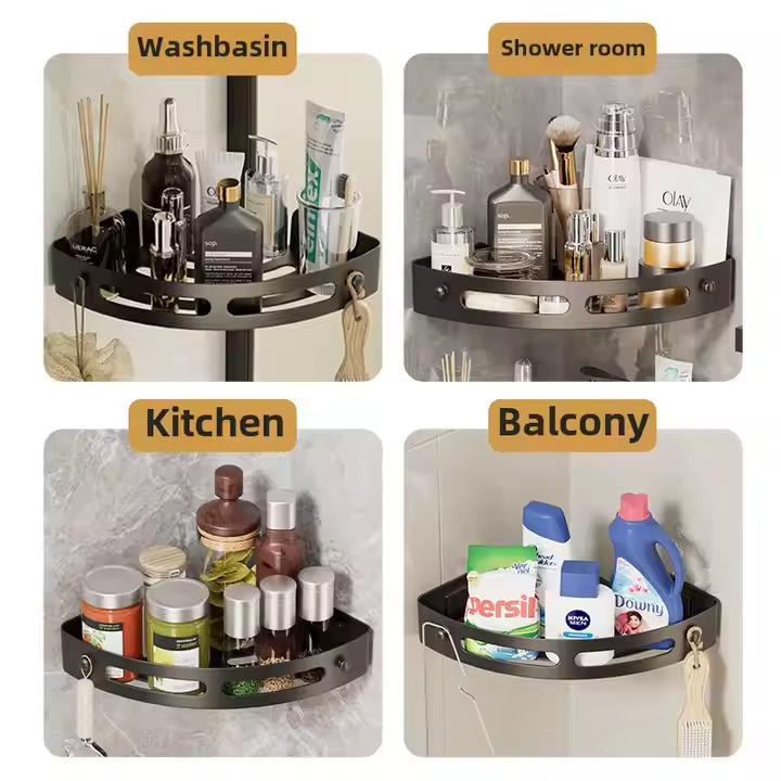 AquaLock No-Punching Shower Shelf