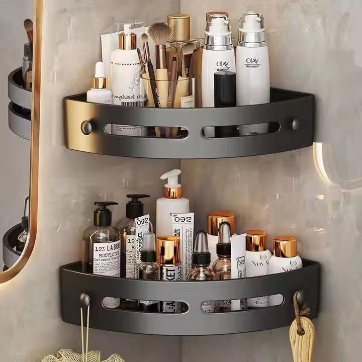 AquaLock No-Punching Shower Shelf