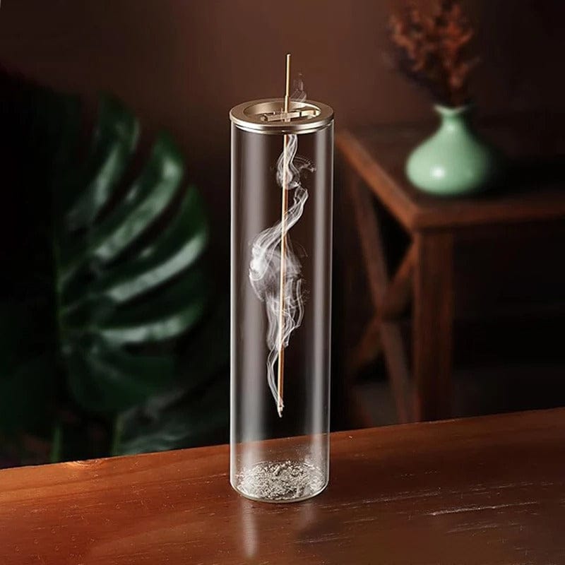 Modern Glass Incense Burner with Anti-Ash Flying Design