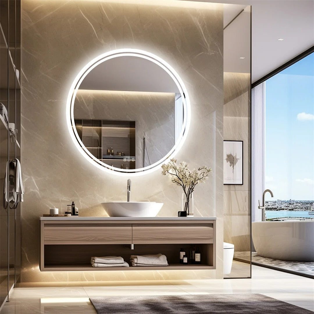 Round LED Smart Bathroom Mirror