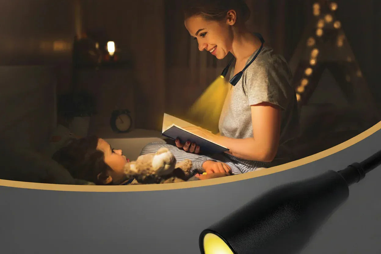 FlexiGlow LED Neck Lamp – USB Rechargeable, 3 Light Colours & Stepless Dimmable