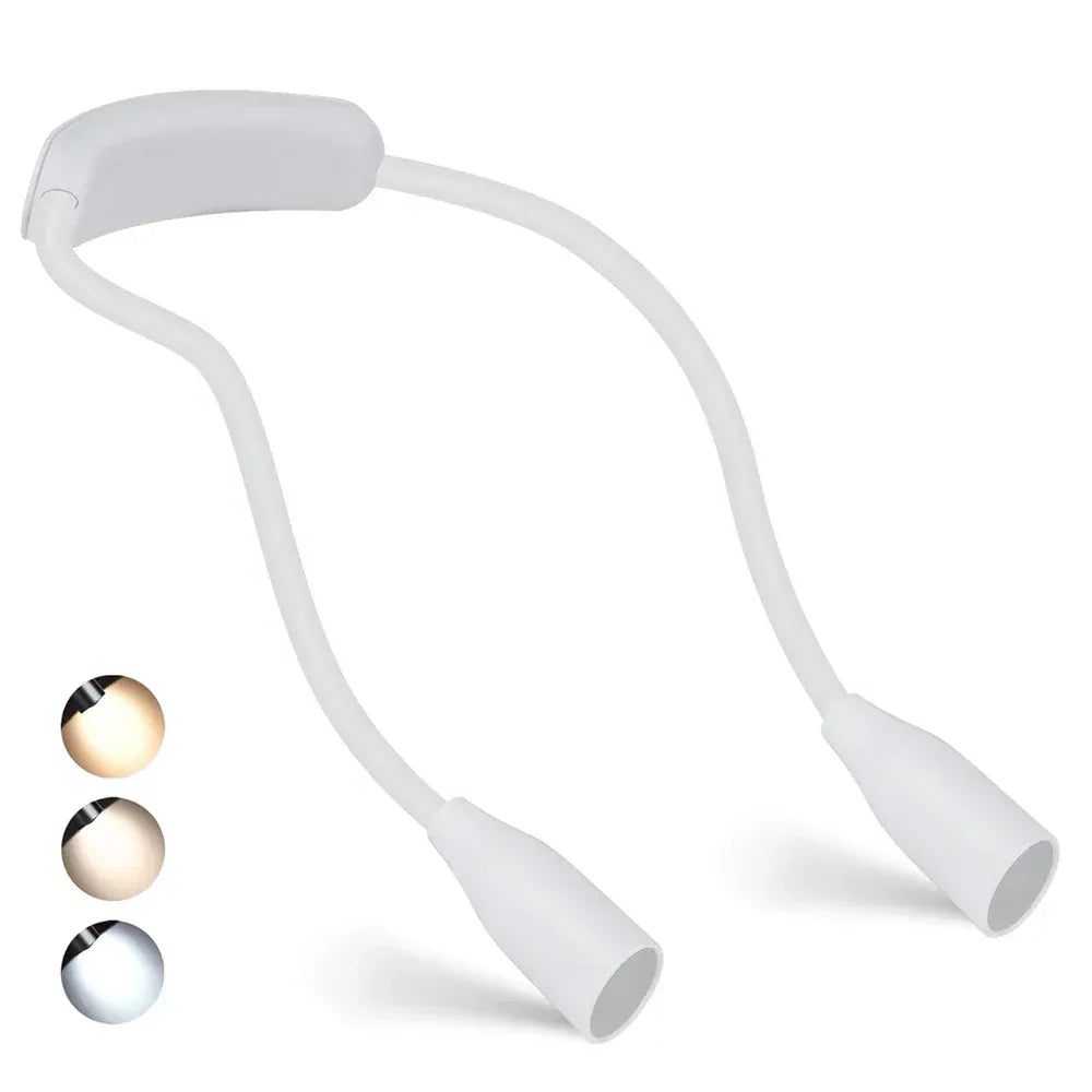 FlexiGlow LED Neck Lamp – USB Rechargeable, 3 Light Colours & Stepless Dimmable