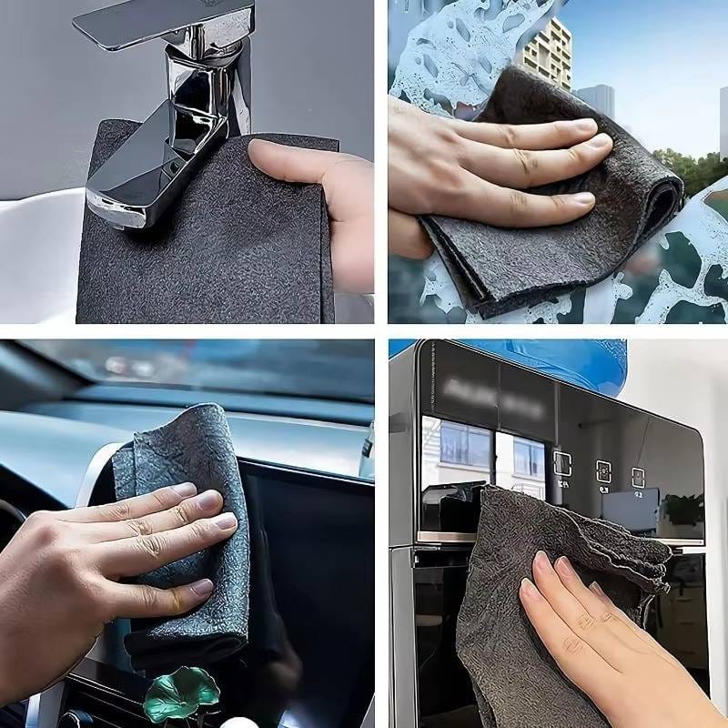 PureWipe | 10pcs Versatile Microfiber Cloths for Windows, Car & Kitchen