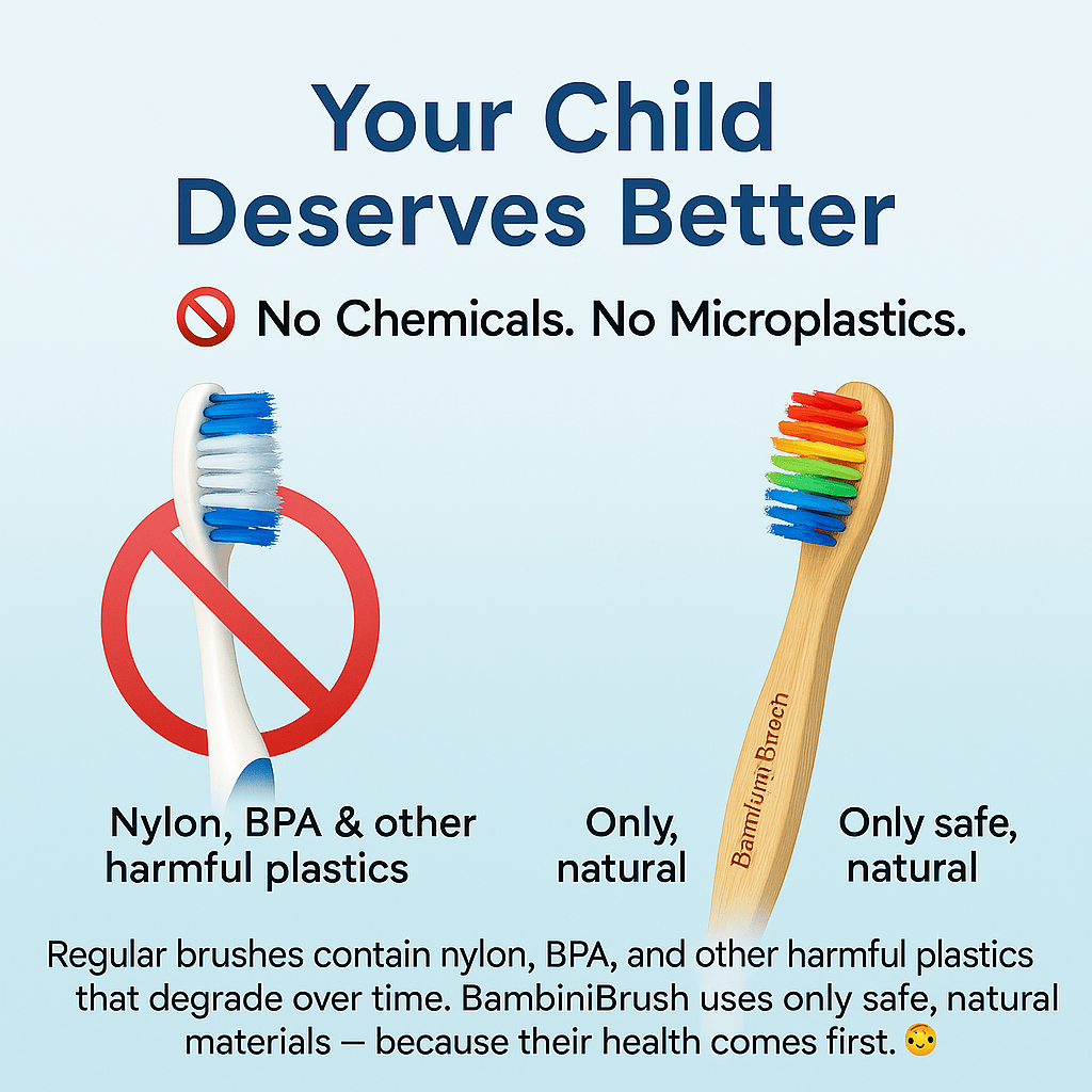 BambiniBrush Eco Kids Toothbrush set Gentle & Microplastic-Free