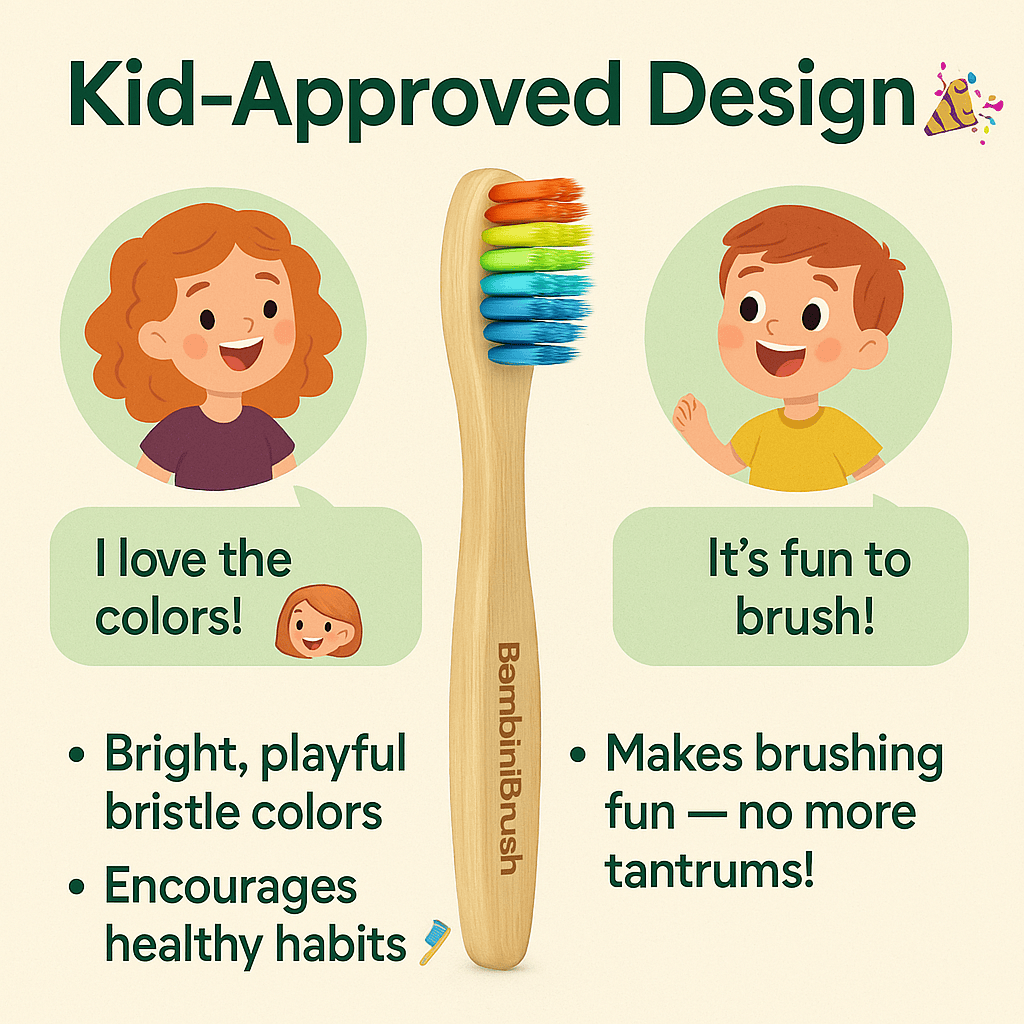 BambiniBrush Eco Kids Toothbrush set Gentle & Microplastic-Free