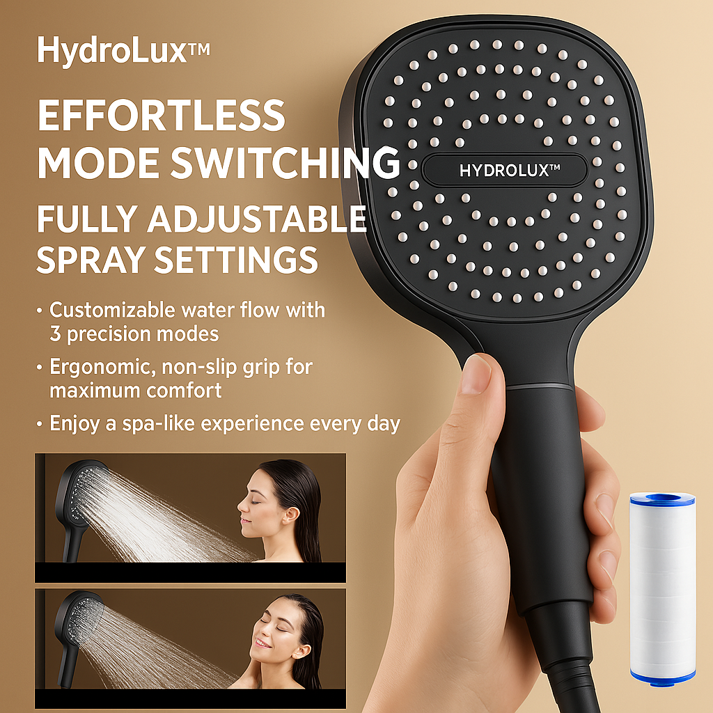 HydroLuxy High-Pressure Shower Head