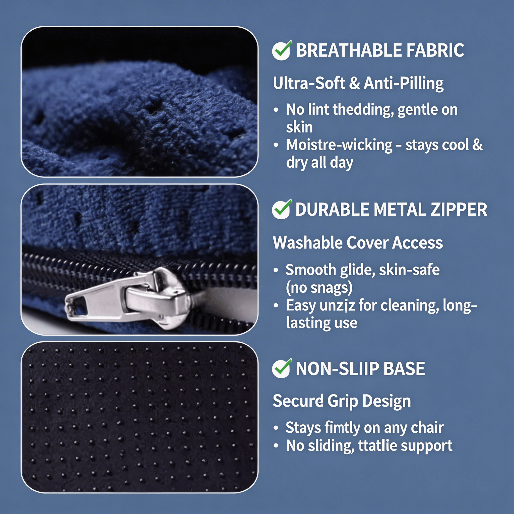 PostureNest Memory Foam Seat Cushion