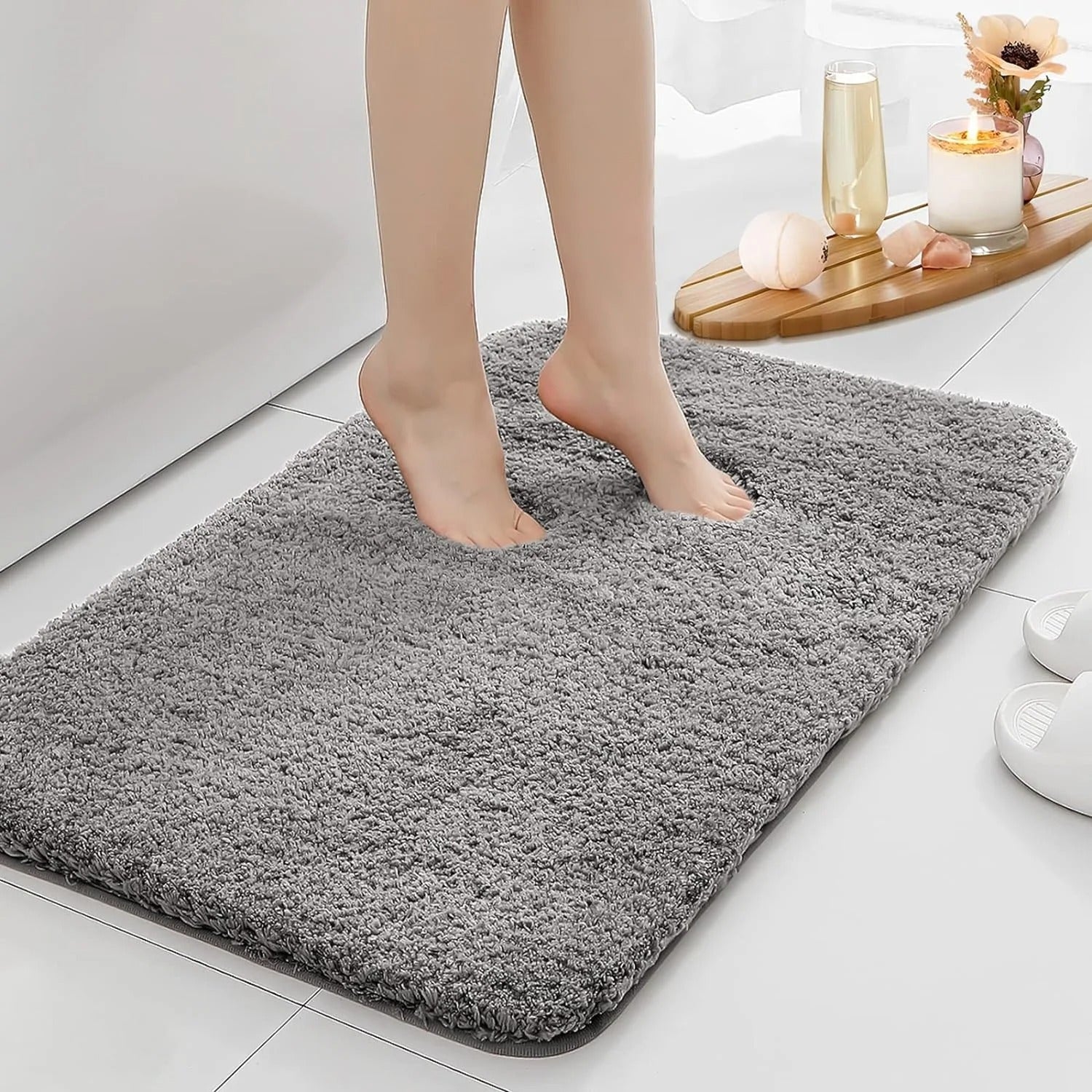 Plush Anti-Slip Water Absorbent Bathroom Mat