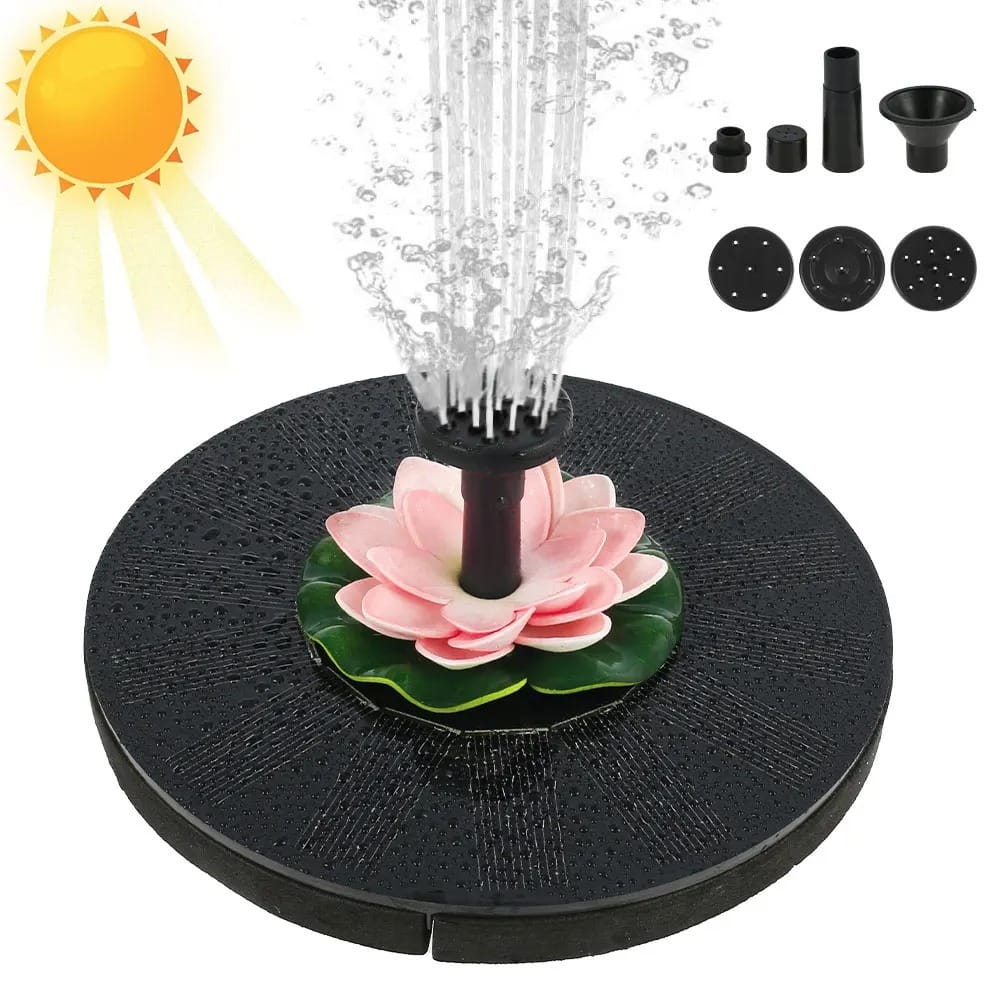 VivaFlow Solar Fountain Pump 1W/2.5W – Colour Floating Bird Bath & Garden Water Feature