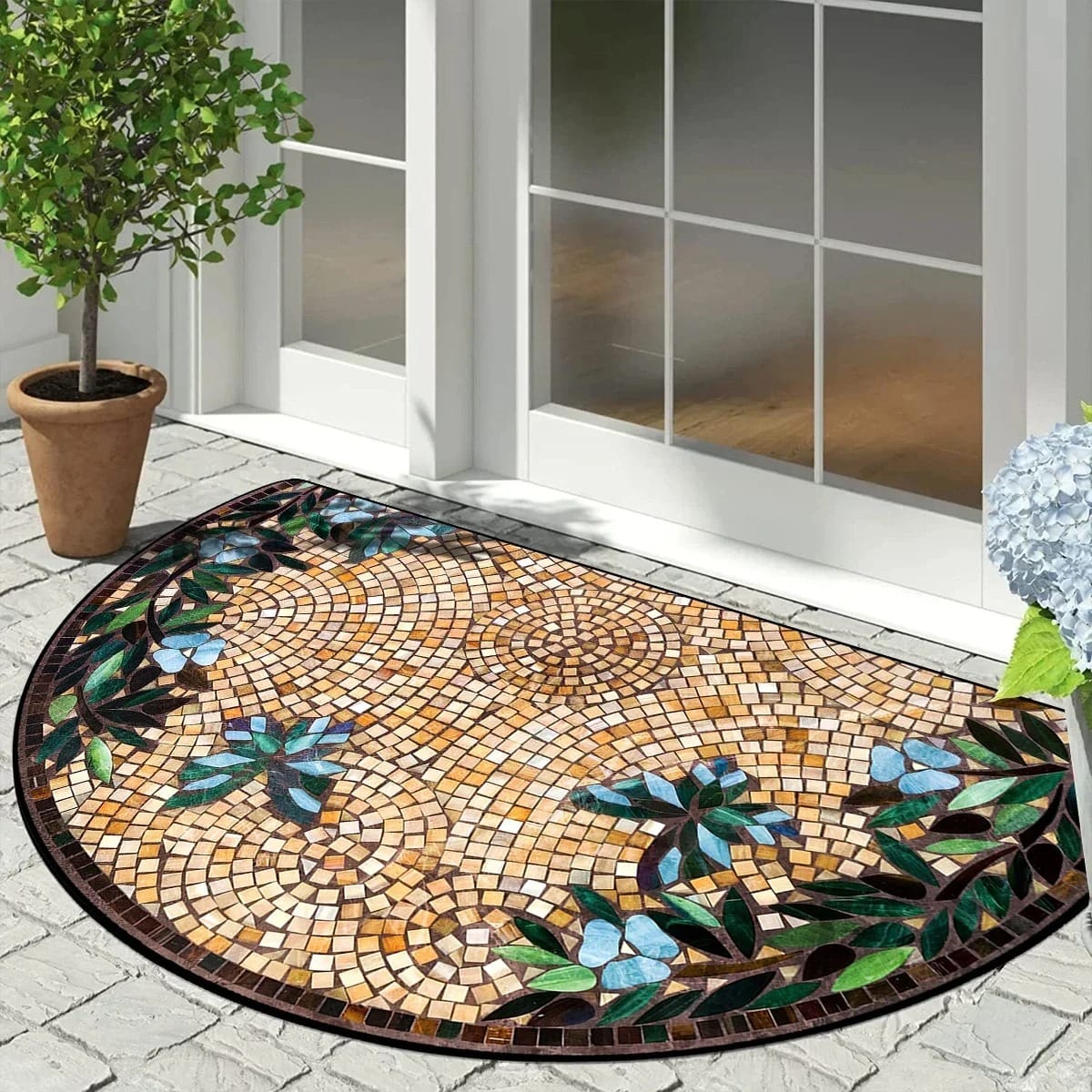 MosaicArc Vintage Non-Slip Door Mat