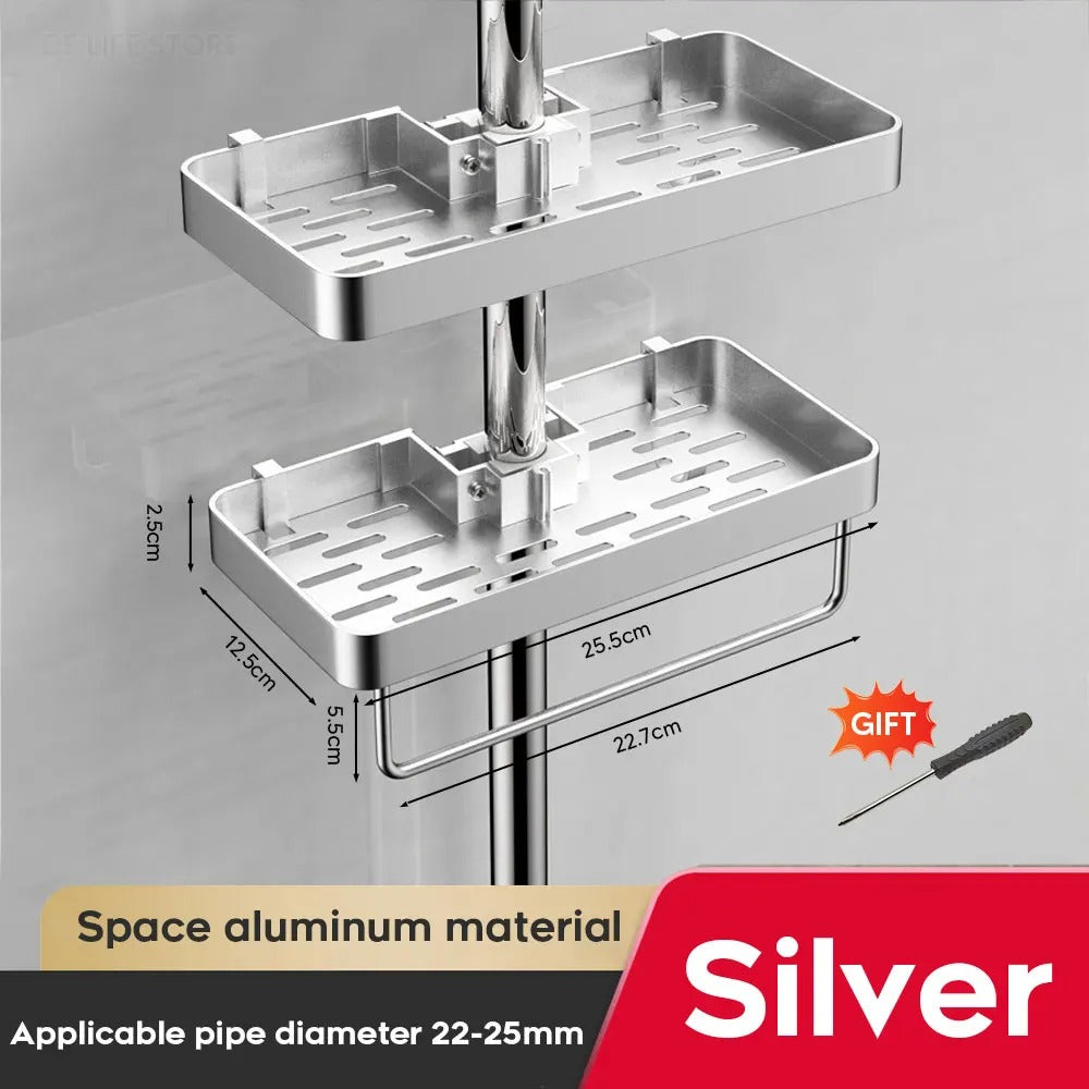 Sleek Aluminum Shower Shelf