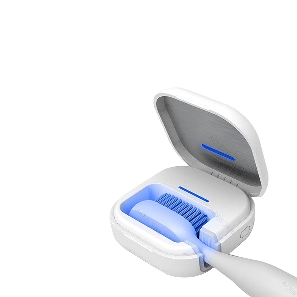 99.99% UV Toothbrush Sterilizer – Mini Portable Rechargeable Case
