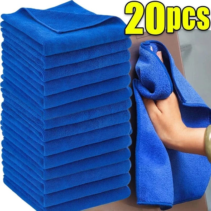 20Pcs Microfiber Towels for Car & Home Cleaning
