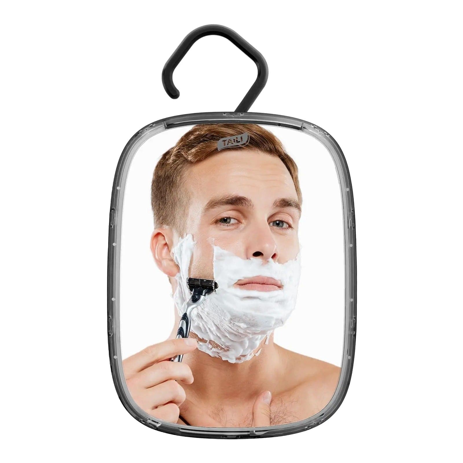 Fog-Free Shower Mirror for Shaving and Travel Use