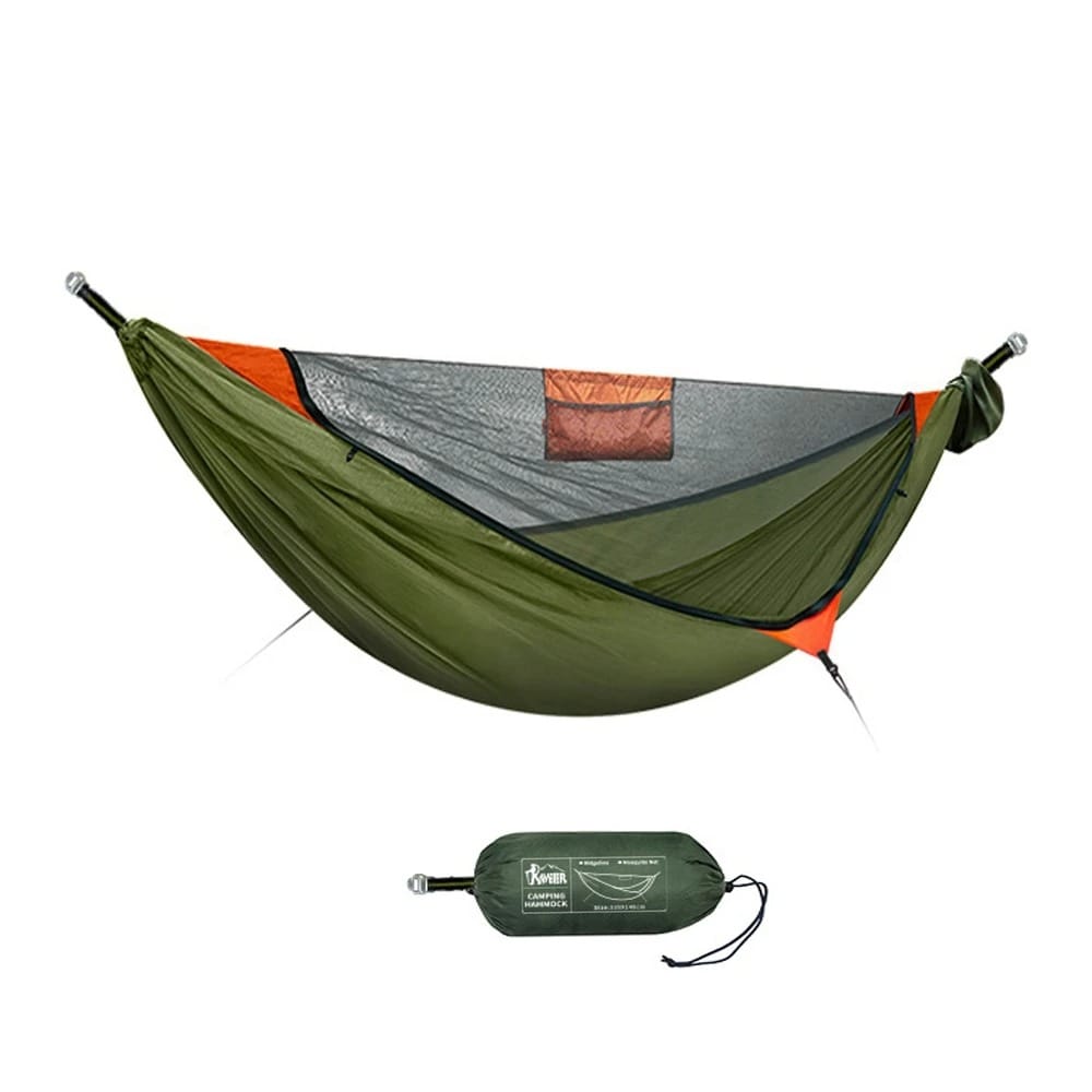 CanopyGuard Camping Hammock Shelter – Portable Hammock with Mosquito Net & Awning Rain Canopy for Outdoor Sleeping