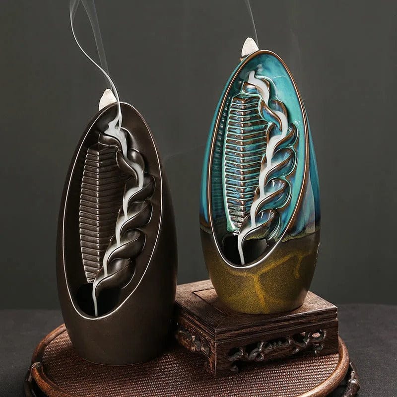 Luxury Ceramic Smoky Waterfall Incense Burner