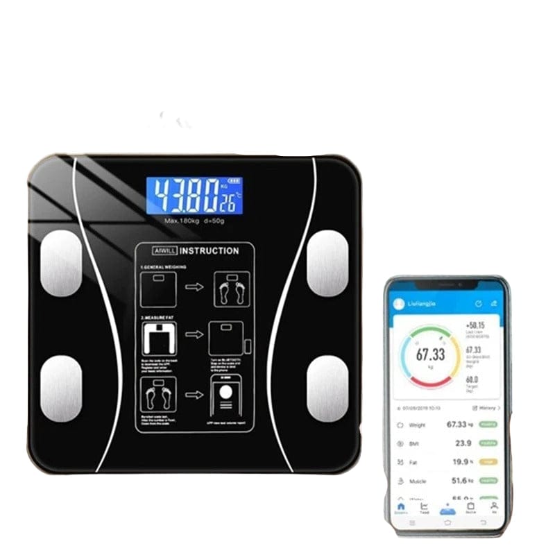 Smart Body Fat Scale – LED Digital Wireless Composition Analyzer