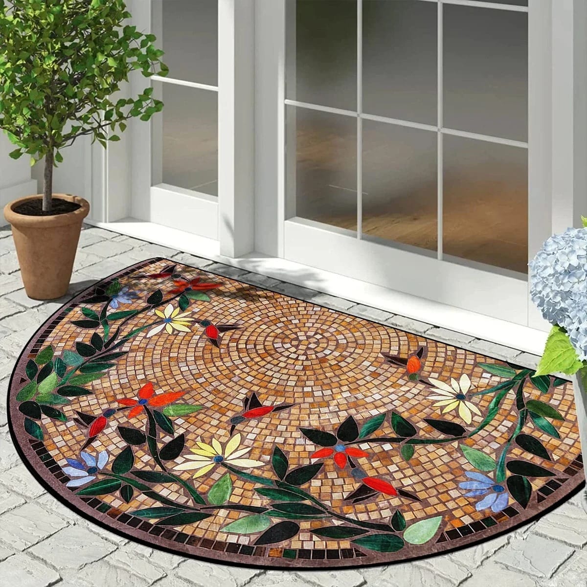 MosaicArc Vintage Non-Slip Door Mat