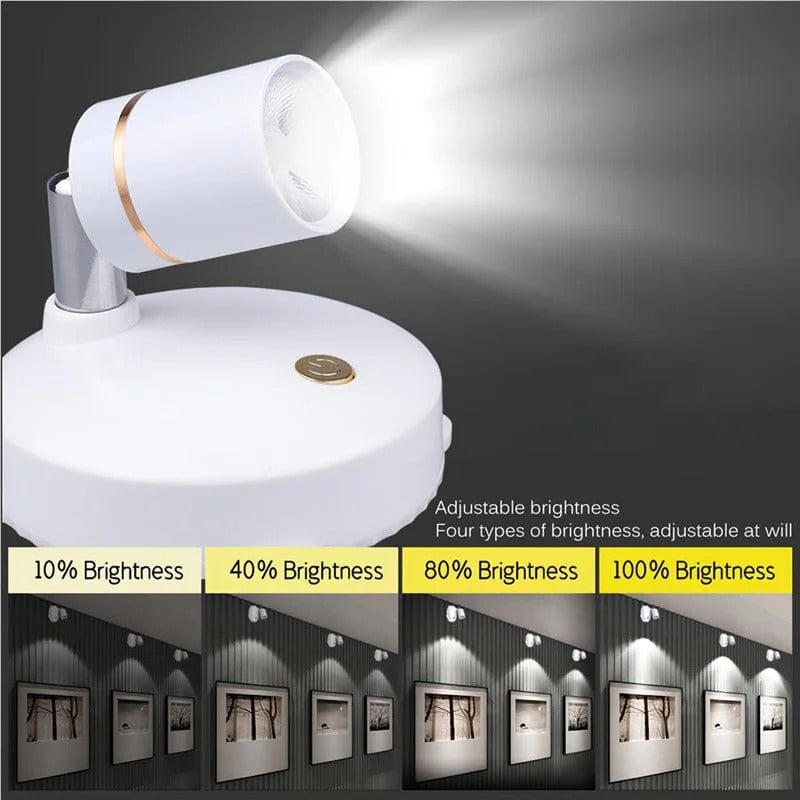 Beamora Cordless LED Spotlights – Dimmable Wireless Lights with Remote