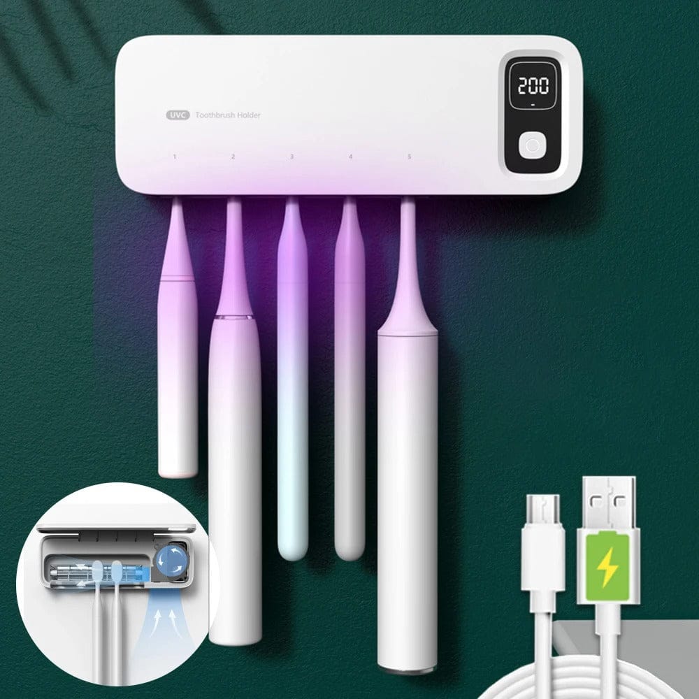 Toothbrush Steriliser – Fast-Drying Wall Mounted LED Holder
