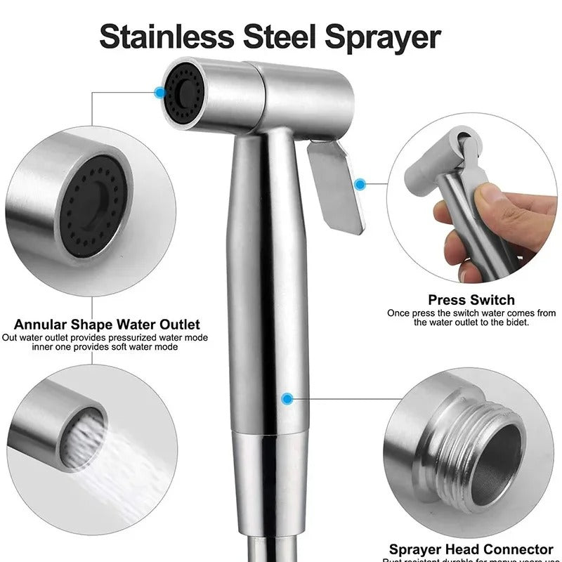 Stainless Steel Handheld Bidet Sprayer
