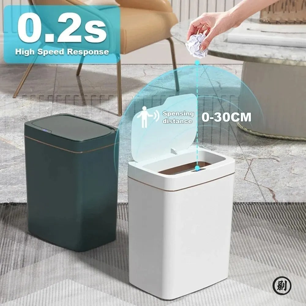 15L Smart Automatic Trash Can with Touchless Sensor Lid