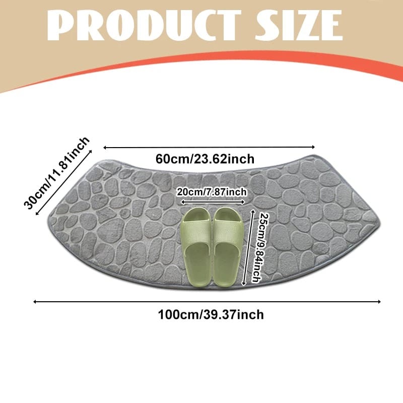3D Cobblestone Bathroom Mat Anti-Slip
