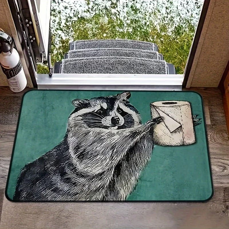 Cute Raccoon Doormat