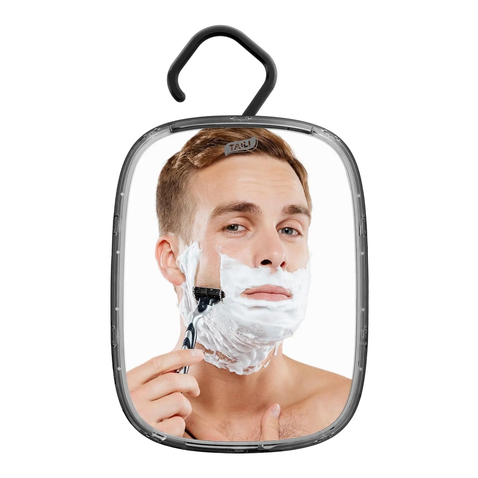 Fog-Free Shower Mirror for Shaving and Travel Use