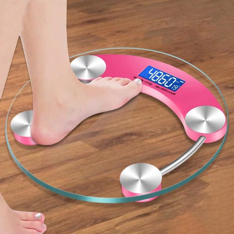 Round Digital Bathroom Scale – HD LCD Display Precision Weight