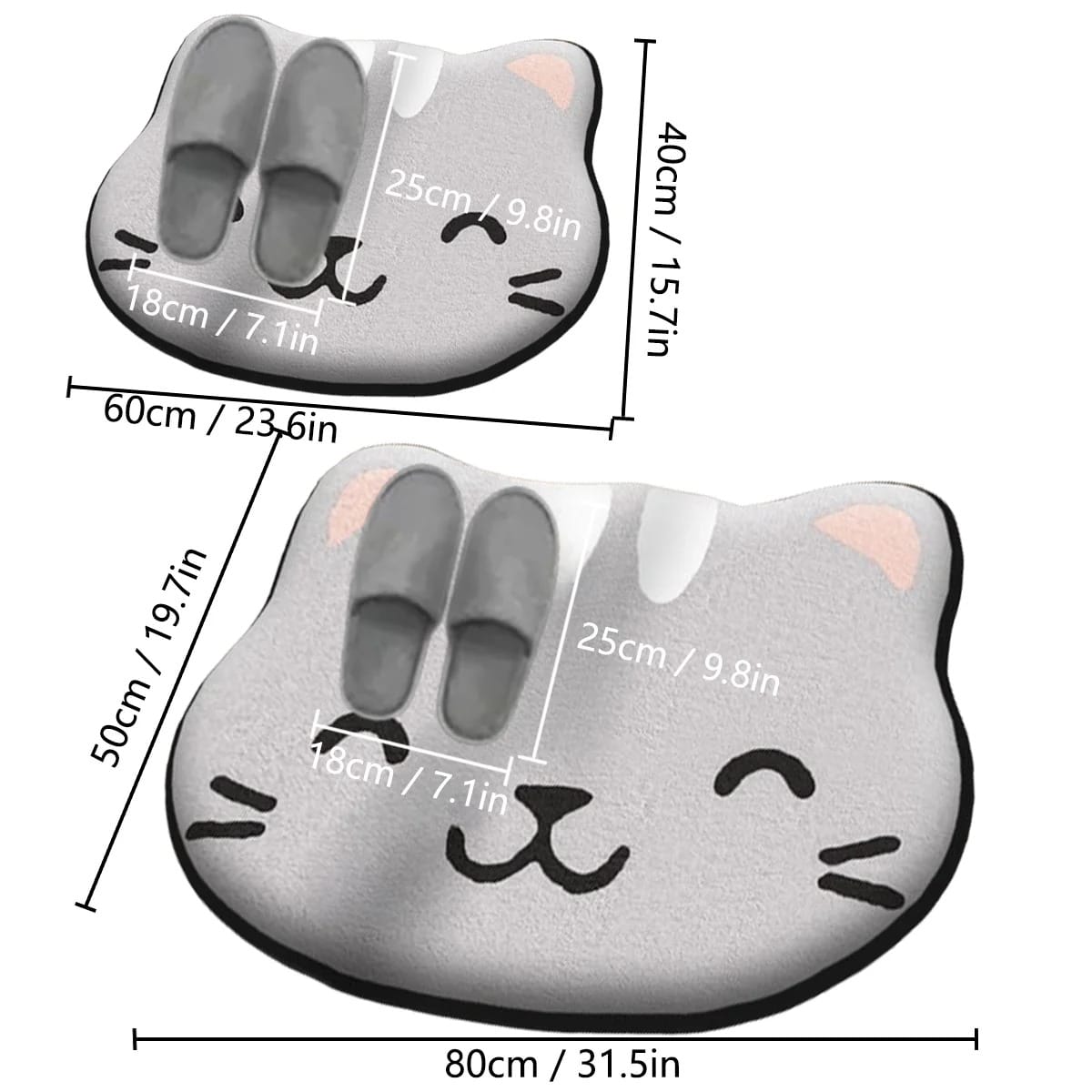 Mascot Cat Anti Slip Bathroom Mat