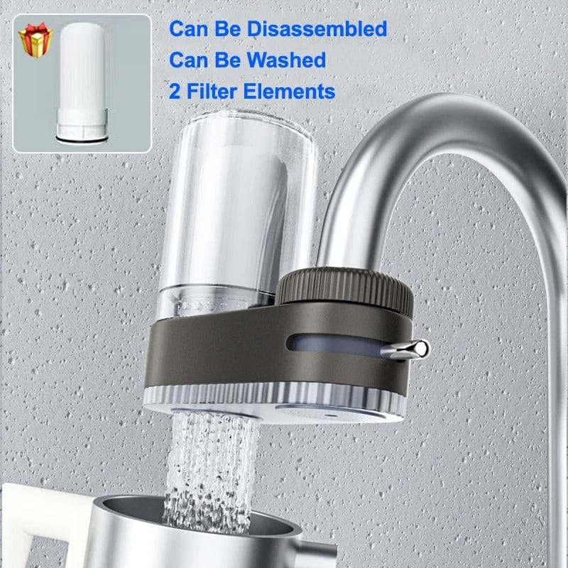 Faucet Water Purifier with Dual Washable Filter Elements