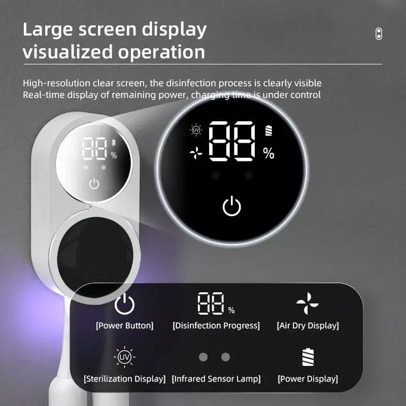 Wireless Travel Toothbrush Sanitizer – Portable USB UV Sterilizing Case