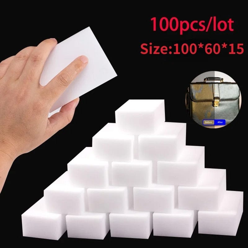 100 Pcs Melamine Magic Eraser Sponges