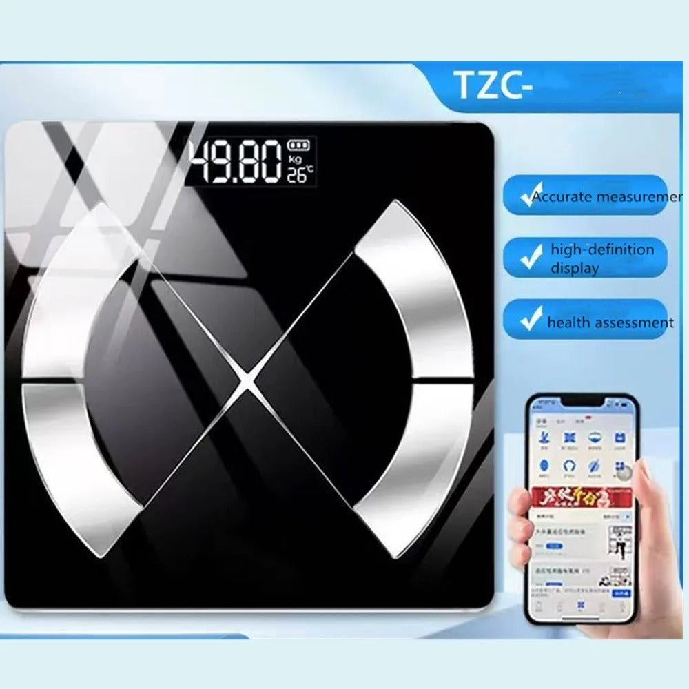 Bluetooth Smart Body Fat Scale – Accurate Digital USB Rechargeable