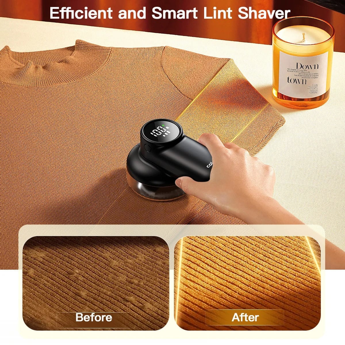 Rechargeable Electric Fabric Shaver with Intelligent Digital Display