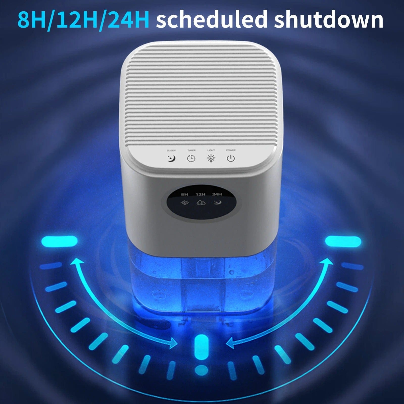 Portable Quiet Dehumidifier with 35oz Tank and Colorful Lights