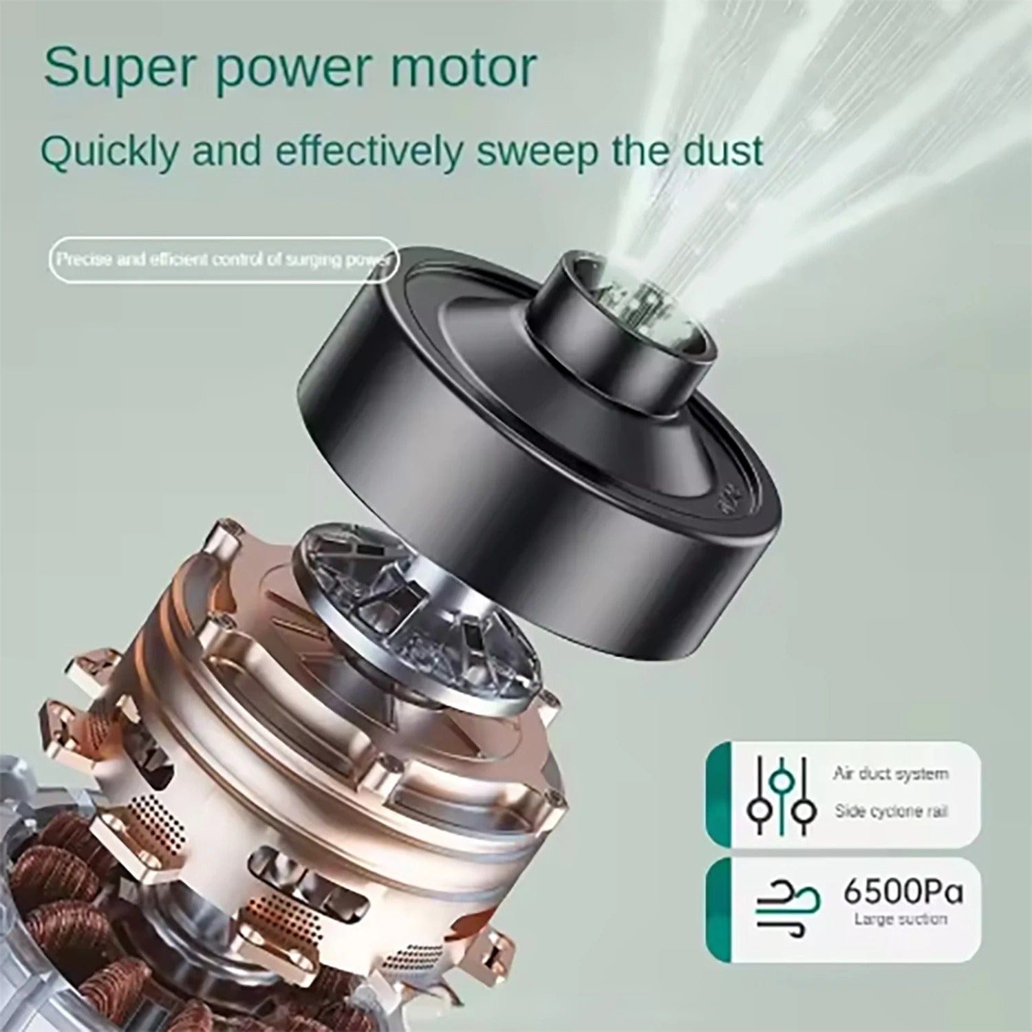 6500Pa Wireless Car Vacuum Cleaner – Portable Powerful Handheld Device