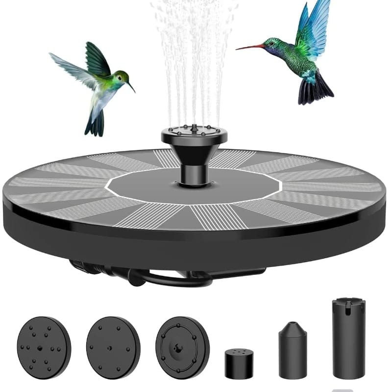 SummerFlow Solar Floating Fountain Pump – Garden Pond & Pool Water Feature with Spray Nozzles